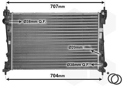 Radiator, engine cooling - 17002312 VAN WEZEL