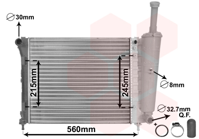Radiator, engine cooling - 17002345 VAN WEZEL
