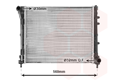 Radiator, engine cooling - 17002346 VAN WEZEL