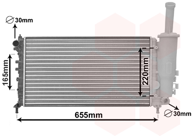 Radiator, engine cooling - 17002999 VAN WEZEL