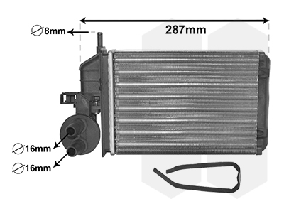 Heat Exchanger, interior heating - 17006259 VAN WEZEL