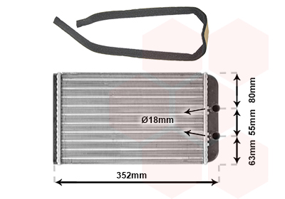 Heat Exchanger, interior heating - 17006265 VAN WEZEL
