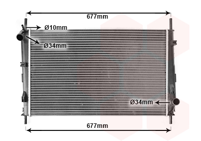 Radiator, engine cooling - 18002335 VAN WEZEL