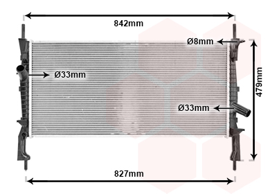 Radiator, engine cooling - 18002405 VAN WEZEL