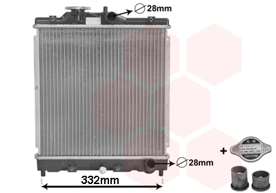 Radiator, engine cooling - 25002031 VAN WEZEL