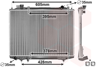 Radiator, engine cooling - 27002171 VAN WEZEL