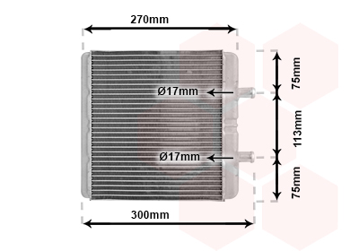 Heat Exchanger, interior heating - 28006048 VAN WEZEL