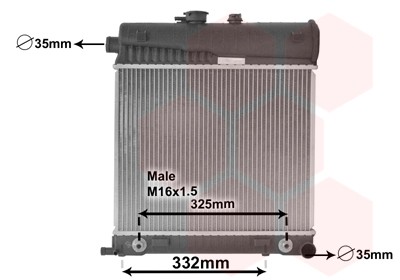 Radiator, engine cooling - 30002150 VAN WEZEL