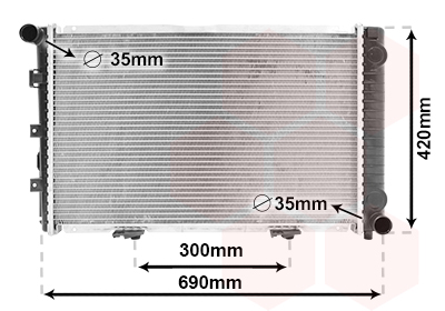 Radiator, engine cooling - 30002211 VAN WEZEL