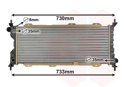 Radiator, engine cooling - 37002185 VAN WEZEL