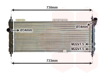 Radiator, engine cooling - 37002203 VAN WEZEL
