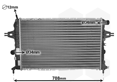 Radiator, engine cooling - 37002252 VAN WEZEL