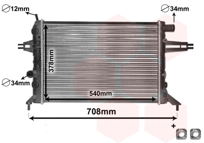 Radiator, engine cooling - 37002272 VAN WEZEL