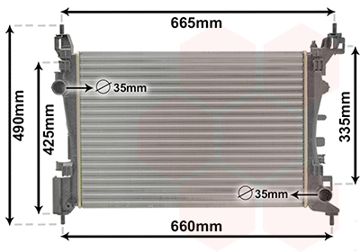 Radiator, engine cooling - 37002574 VAN WEZEL