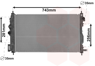 Radiator, engine cooling - 37002599 VAN WEZEL
