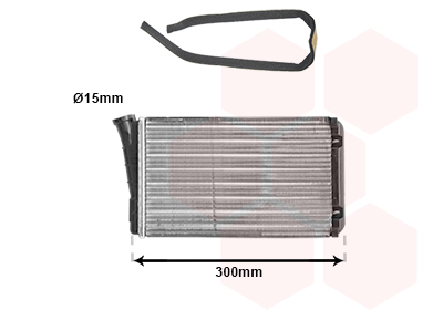 Scambiatore calore, Riscaldamento abitacolo - 37006196 VAN WEZEL