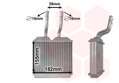 Heat Exchanger, interior heating - 37006197 VAN WEZEL