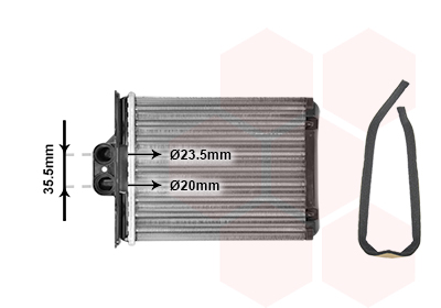 Scambiatore calore, Riscaldamento abitacolo - 37006217 VAN WEZEL