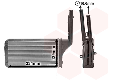 Heat Exchanger, interior heating - 40006049 VAN WEZEL