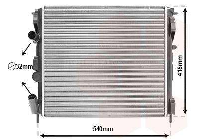 Radiator, engine cooling - 43002270 VAN WEZEL