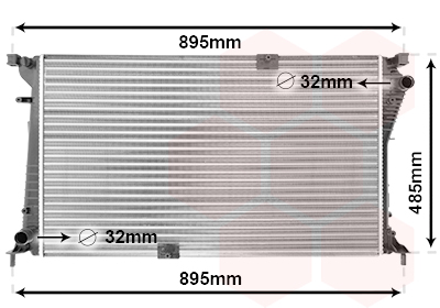 Radiator, engine cooling - 43002490 VAN WEZEL