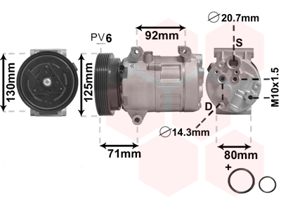 Compressore, Climatizzatore - 4300K103 VAN WEZEL