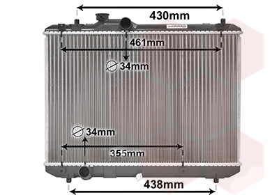 Radiator, engine cooling - 52002083 VAN WEZEL
