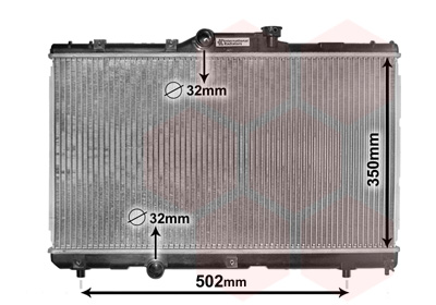 Radiatore, Raffreddamento motore - 53002147 VAN WEZEL