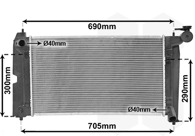 Radiator, engine cooling - 53002302 VAN WEZEL