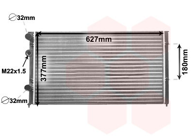 Radiatore, Raffreddamento motore - 58002027 VAN WEZEL