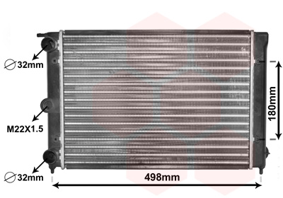Radiator, engine cooling - 58002039 VAN WEZEL