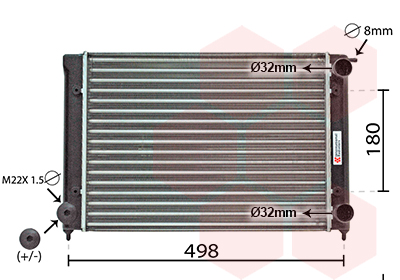 Kühler, Motorkühlung - 58002040 VAN WEZEL