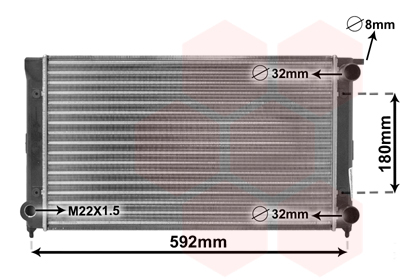 Kühler, Motorkühlung - 58002045 VAN WEZEL