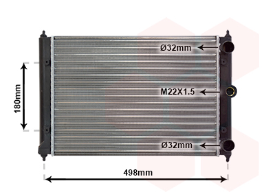 Radiatore, Raffreddamento motore - 58002092 VAN WEZEL