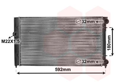 Radiatore, Raffreddamento motore - 58002099 VAN WEZEL