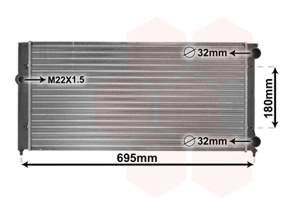 Radiator, engine cooling - 58002109 VAN WEZEL