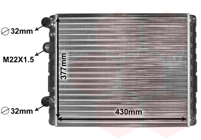 Radiator, engine cooling - 58002129 VAN WEZEL