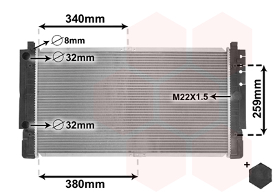 Radiator, engine cooling - 58002149 VAN WEZEL
