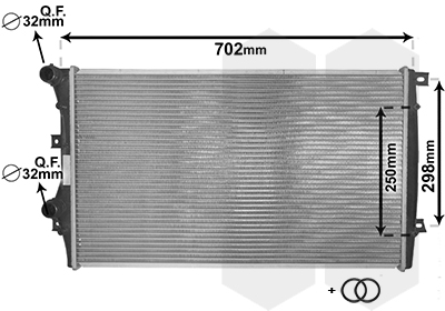 Radiator, engine cooling - 58002206 VAN WEZEL