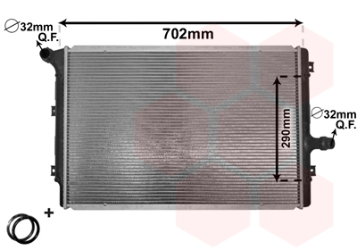 Radiator, engine cooling - 58002208 VAN WEZEL