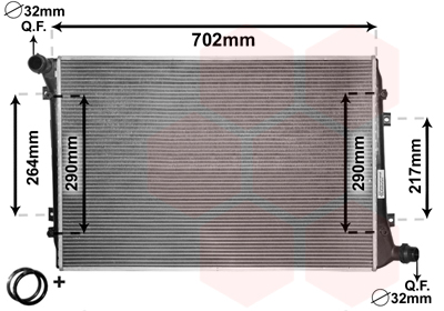 Radiator, engine cooling - 58002224 VAN WEZEL