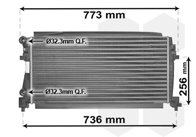 Radiator, engine cooling - 58002340 VAN WEZEL