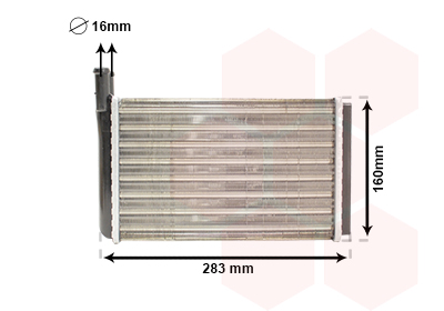 Heat Exchanger, interior heating - 58006061 VAN WEZEL