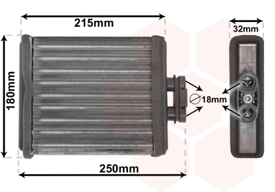 Scambiatore calore, Riscaldamento abitacolo - 58006196 VAN WEZEL