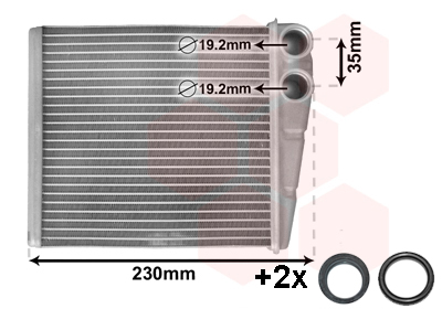 Heat Exchanger, interior heating - 58006229 VAN WEZEL