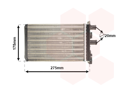 Heat Exchanger, interior heating - 58006239 VAN WEZEL