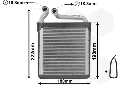 Heat Exchanger, interior heating - 58006256 VAN WEZEL