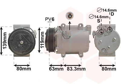 Kompressor, Klimaanlage - 5900K121 VAN WEZEL