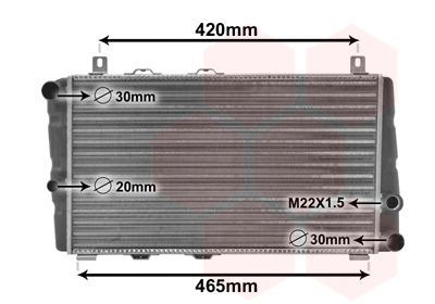 Radiator, engine cooling - 76002002 VAN WEZEL