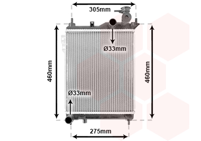 Radiator, engine cooling - 82002099 VAN WEZEL